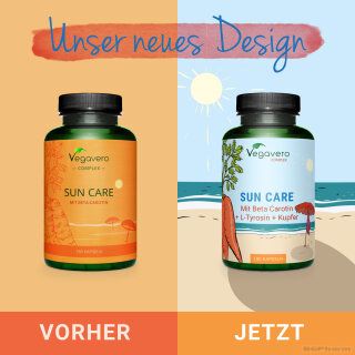 Формула за тен с бета каротин х 180 капсули Vegavero | Sun Care