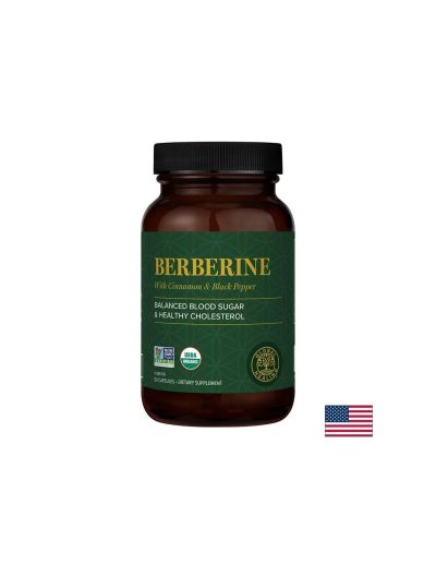 Берберин 1200 мг + Цейлонска канела 100 мг + Черен пипер 10 мг х 60 капсули Global Healing