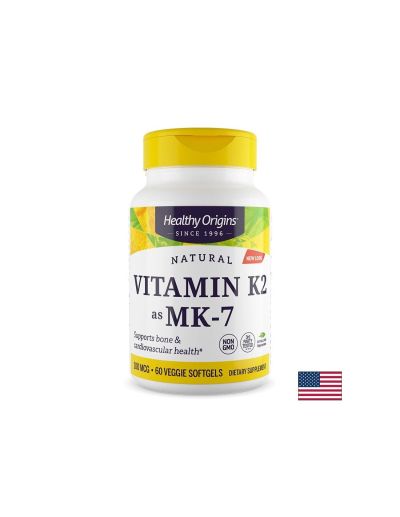 Витамин К2 ( МК-7) 100 мгк х 60 капсули Healthy Origins | Vitamin K2 MK-7