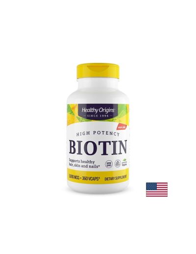 Биотин ( Витамин Б7 ) 5000 мкг х 360 капсули Healthy Origins | Biotin