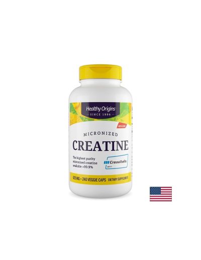 Креатин монохидрат микронизиран 625 мг х 240 капсули Healthy Origins | Creatine Monohydrate