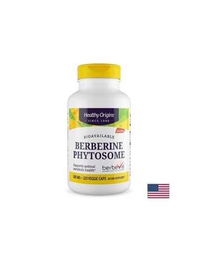 Берберин фитозоми 550 мг х 120 капсули с високо усвояване Healthy Origins | Berberine Berbevis®