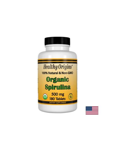 Спирулина екстракт 500 мг х 180 таблетки Healthy Origins | Spirulina