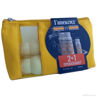 ГИНЕКСИД Активно почистваща пяна ПРОМО ПАКЕТ 2 х 150 мл + 50 мл ПОДАРЪК Naturpharma