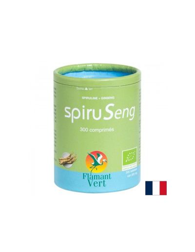 Спирулина 450 мг + Азиатски женшен 100 мг х 300 таблетки FLAMANT VERT | Spiru Seng Spirulina + Ginseng