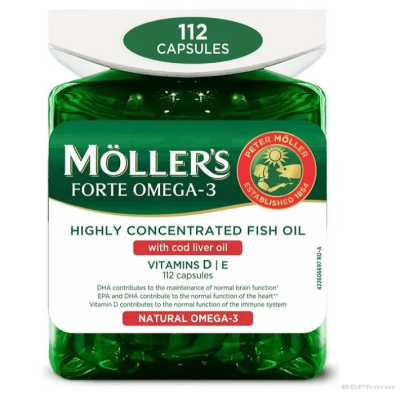 МЬОЛЕРС Омега 3 Рибено масло ФОРТЕ х 112 капсули | Mölers Fish Oil