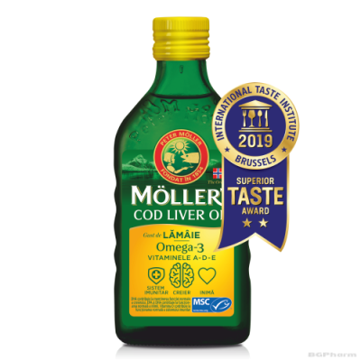 МЬОЛЕРС Омега 3 Рибено масло х 250 мл течно - вкус лимон | Mölers Fish Oil