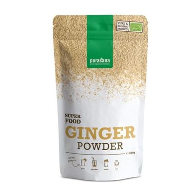 Джинджифил на прах БИО х 200 гр PURASANA | Ginger Root Organic Powder