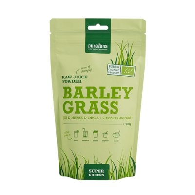 Ечемичени стръкове БИО Суров сок на прах 200 гр PURASANA | Barley Grass Organic