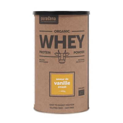 Суроватъчен протеин БИО х 400 гр с вкус на ВАНИЛИЯ PURASANA | Organic Whey Protein