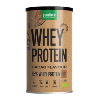 Суроватъчен протеин БИО х 400 гр с вкус на шоколад PURASANA | Organic Whey Protein