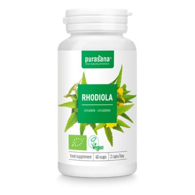 РОДИОЛА ( Златен корен, Златовръх ) Био екстракт 300 мг х 60 капсули PURASANA | Rhodiola Organic