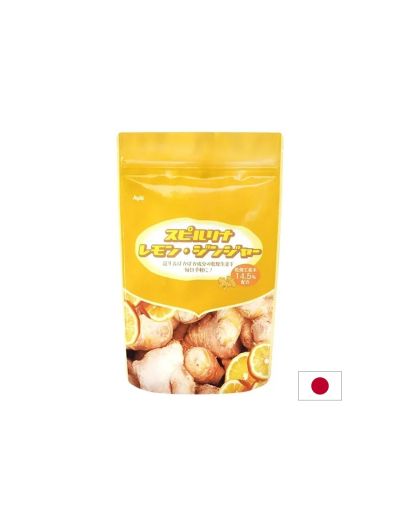 Спирулина + Джинджифил и лимон х 1800 таблетки JAPAN ALGAE | Spirulina + Ginger & Lemon