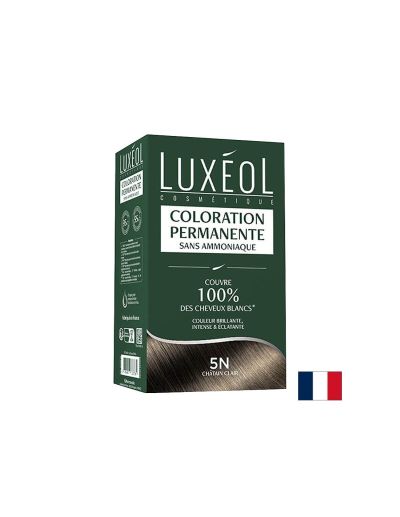 Боя за коса без амоняк – Светло кестеняво 5N + с масла и растителни екстракти LUXEOL