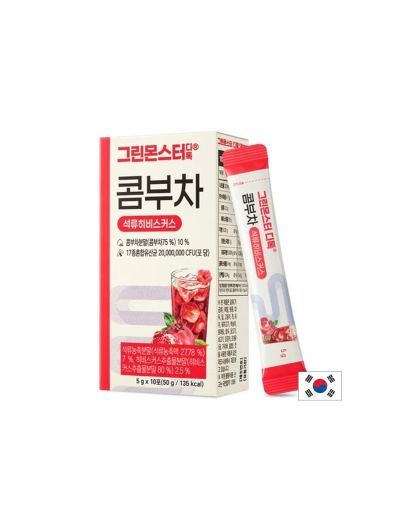 Комбуча с нар и хибискус за детоксикация и хидратация х 10 сашета GREEN MONSTER | Combucha