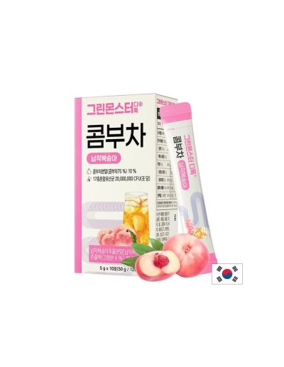 Комбуча с праскова за детоксикация и добро храносмилане х 10 сашета GREEN MONSTER | Combucha