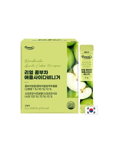 Ферментирала комбуча и ябълков оцет х 30 сашета за отслабване FUNEAT | Combucha + Apple cider vinegar