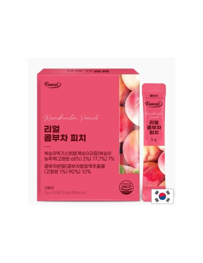 Ферментирала комбуча с праскова х 30 сашета FUNEAT | Combucha + Peach