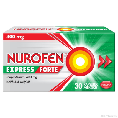 НУРОФЕН ЕКСПРЕС ФОРТЕ 400мг х 30 капсули | NUROFEN EXPRESS FORTE Reckitt Benckiser Healthcare