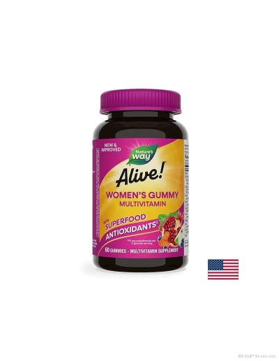 Алайв Мултивитамини за жени х 60 желирани таблетки Nature’s Way | Alive Women's Gummy Multivitamin