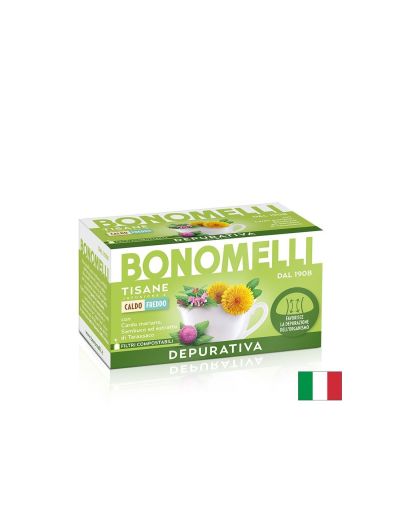 Пречистващ и детоксикиращ билков чай х 16 пакетчета Bonomelli | Cleansing herbal tea