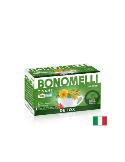 Билков чай Детокс за пречистване и метаболитен баланс х 16 пакетчета Bonomelli | Detox herbal tea