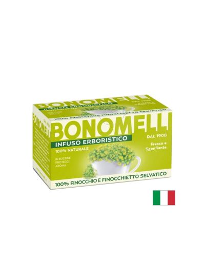 Билков чай с див и сладък копър срещу подуване, газове и стомашен дискомфорт х 16 пакетчета BONOMELLI