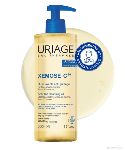 Юриаж XEMOSE C8+ Почистващо гел-олио със серамиди х 500 мл | URIAGE