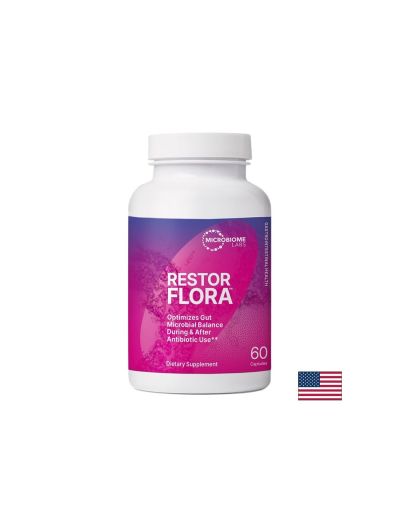 РЕСТОР ФЛОРА Сакаромицес булардий 500 мг + Бацилус комплекс пробиотик при диарии Microbiome Labs | Restor Flora ™