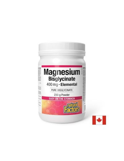 Магнезий бисглицинат хелат на прах 230 гр Natural Factors | Magnesium bisglycinate