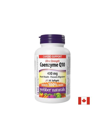 Коензим Q10 400 мг х 60 капсули Webber Naturals | Coenzyme Q10
