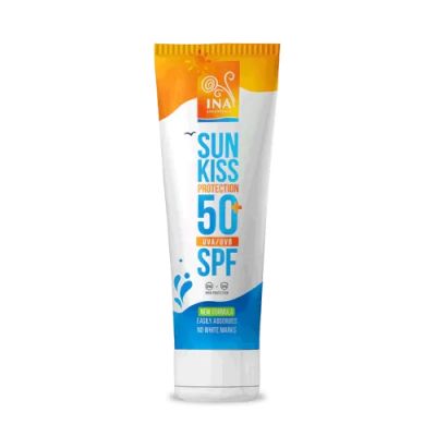 Натурален слънцезащитен крем за лице и тяло SPF50+ х 100 мл INA ESSENTIALS | Sun Kiss Protection