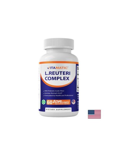Лактобацилус реутери + Лактобацилус рамнозус + Лактобацилус ацидофилус КОМПЛЕКС х 60 капсули VITAMATIC | Probiotic