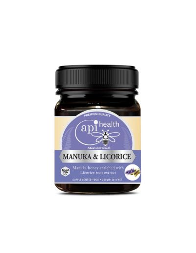 Пчелен мед Манука с женско биле Licorice MGO 100+ х 250 гр APIHEALTH
