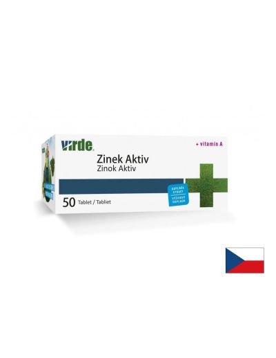 Цинк 7.5 мг + Витамин А 750 мкг за имунитет, кожа и очи х 50 таблетки VIRDE