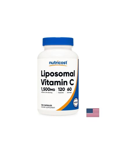 Липозомен витамин Ц 750 мг х 120 капсули Nutricost | Liposomal Vitamin C