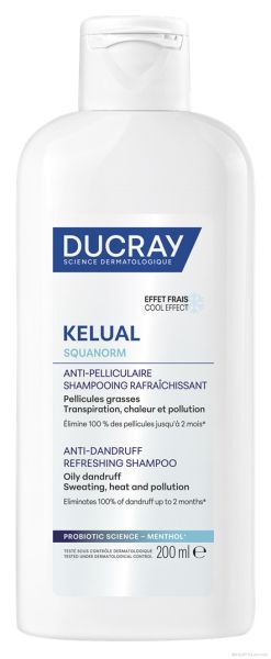 DUCRAY Kelual Squanorm шампоан против мазен пърхот с охлаждащ ефект 200 мл