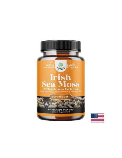 Ирландски мъх 250 мг + Фукус 250 мг + Репей 200 мг х 30 капсули Nature's Craft