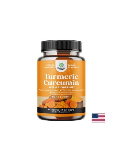 Куркума + биоперин х 90 капсули Nature's Craft | Turmeric & Bioperine