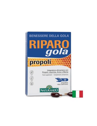 Формула с прополис, женско биле и мента за гърло х 20 капсули Naturando | Riparo Gola