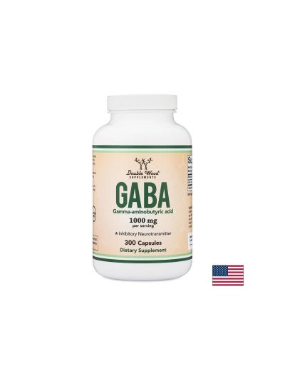 ГАБА ( ГАМК, Гамаамино маслена киселина ) 500 мг х 300 капсули Double Wood