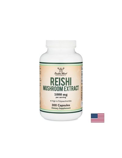 Рейши екстракт 500 мг х 300 капсули Double Wood | Reishi