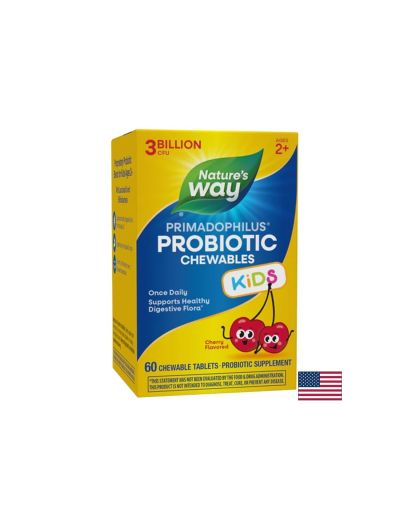 Примадофилус Плюс пробиотик за деца 3 млрд CFU х 60 дъвчащи таблетки Nature's Way | Primadophilus Kids ( череша )
