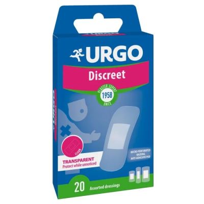 УРГО ДИСКРИЙТ Прозрачни лепенки за рани х 20 бр | URGO Discreet