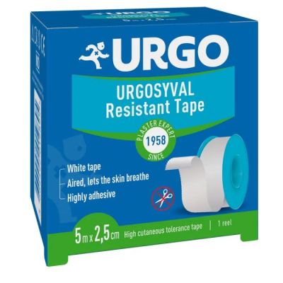 УРГО Ургосивал изрържлив лейкопласт 2.5 см / 5 м | URGO Urgosival Resistant tape