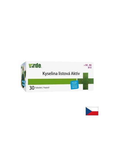 Фолиева Киселина 400 мкг + Витамини Б2, Б6 и Б12 х 30 капсули Virde