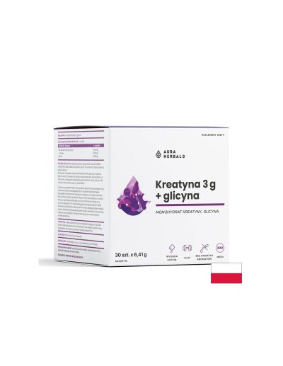 Креатин 3000 мг + Глицин 3000 мг х 30 сашета Aura Herbals | Creatine & Glycine