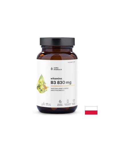 Витамин Б3 ( Ниацин ) 415 мг х 60 капсули Aura Herbals | Vitamin B3