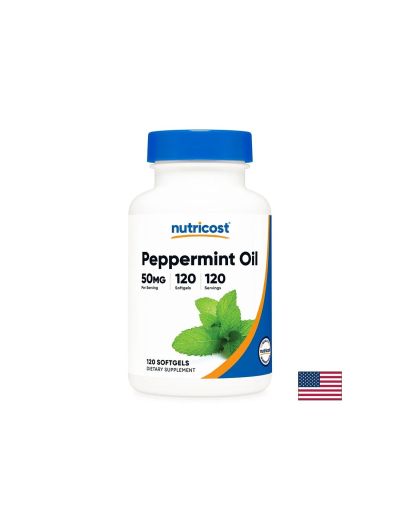 Мента масло 50 мг х 120 капсули Nutricost | Peppermint Oil