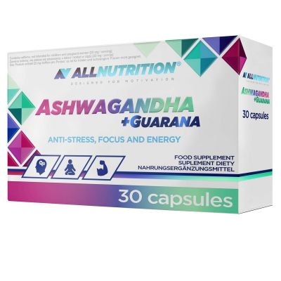 Ашваганда + Гуарана х 30 капсули Allnutrition | Ashwagandha & Guarana